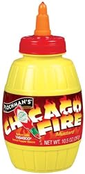 Plochman's Flavored Yellow Mustard, Chicago Fire, 10.5-Ounce Squeeze Barrels (Pack of 6)