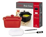 Emile Henry - 339860 - Coffret cadeau foie gras : Terrine, presse & thermomètre - coloris cerise