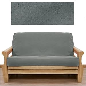 Ultra Suede Slate Grey 5 Piece Full Futon Cover Set