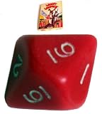 Red 10-sided Dice  for 1985 Wabbit Wampage Adventure Board Game