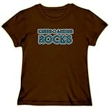 Kneeboarding ROCKS ! Sports Womens T-Shirt (Brown, Sizes X-Small - XXX-Large)