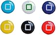 niceEshop 6pcs New Style Bottons Designs Home Button Stickers for iPad ipod iphone