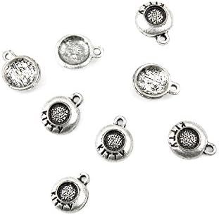 10 pcs Jewelry Making Charms Antique Ancient Silver Tone Findings Jewellery Charme Bulk Wholesale Supplies Supply 14549 Cat Food Dish