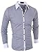 Generic Men's Slim Fit Collision Color Button Down Shirt