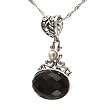 Handmade White Freshwater Pearl Necklace With Black Onyx & Sterling Silver