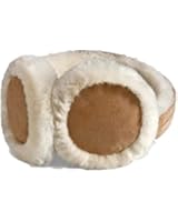 HEAD Woman's Ear Warmers Earmuffs with Genuine Shearling Sheepskin One Size Fits All Tan
