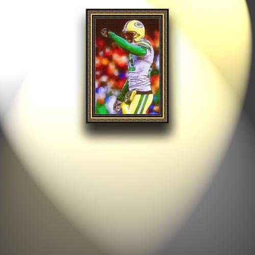 Completely Handpainted American Football Sport Painting, Custom Order FL3334, Oil on Canvas, with Option to Paint Jerry, Brett & Co. from Any Other Favorite Photograph or Picture, Unframed, Size 20'' x 30
