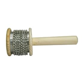 Cabasa, Small Wooden with Metal Beads