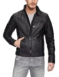 G-star Jacket Leather Jet MFD Black Men