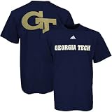 adidas Georgia Tech Yellow Jackets Navy Blue Prime Time T-shirt
