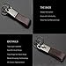 EVELTEK Key Chain for Keys,Car Key Rings & Leather Key Holder for Belt &Key Case& Waist KE-03(Brown)[ 100% Guaranteed Genuine Leather ]