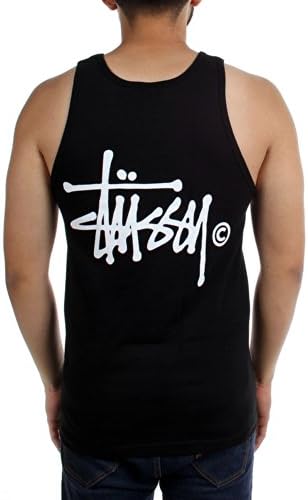 Stussy - Mens Basic Logo Tank Top, Size: X-Large, Color: Black