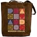Canvas Tote Bag Brown  Peace & Dog ... Border Collie  Dog