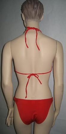 New Summer Solid Color Bikini Low Rise Scoop Bottom Bathing Suits