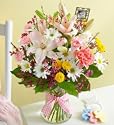 Bouquet for Baby with Keepsake Frame - Baby Girl Large