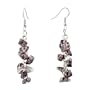 Handmade Gray Chip Stone Dangle Earrings Chipstone