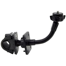 ARKON CMP205 Motorcycle and Bicycle Handle Bar Mount with 5 Inch flexible extension for Cameras with 1/4 20 screw thread