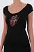 Rolling Stones Cap Sleeve Shirt, Damen, Strass-Applikation 
