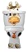 Toilet Buddies Toilet Decoration COW