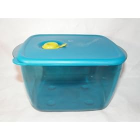Tupperware VENT N SERVE MEDIUM Bowl 4.25 cups Blue by Tupperware