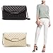Fashion Story Women Shoulder Bag Clutch Quilting Handbag Purse Hobo Messenger (Beige)