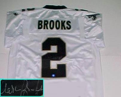 Buy Aaron Brooks Hand Signed Saints Reebok White Jersey by No manufacturer