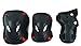 Physport Red Safety Protective Gear Keen,Elbow,Wrist 6 pcs Set Protective Pads Red and Black M Size
