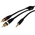 Cables Unlimited AUD-1205-06 6-Feet Pro A/V Series 6-Feet 3.5mm to RCA Stereo Audio Cable