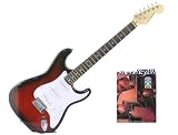 New York Pro Electric Guitar, Red Burst with Bonus JAZZ Book, CD, DVD Package