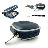 Travel KeyChain Case for SanDisk Sansa Clip 2 GB MP3 Player Earphones set fit too!!! + Includes a 4-inch eBigValue Determination Hand Strap as a gift!!
