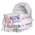 Bassinet Bedding Sage, Pink, Blue Ribbons
