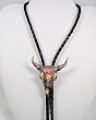 Skull Tricolor Pewter Bolo Tie