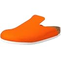 Birkenstock Clogs ''Davos'' from Birko-Filz in orange with a regular insole