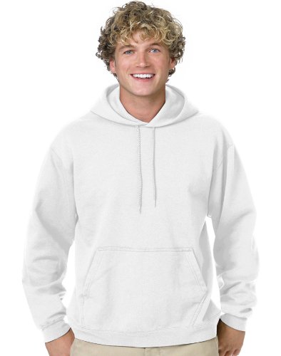 Hanes Men`s ComfortBlendÂ® EcoSmartÂ® Pullover Hoodie Sweatshirt, L-White