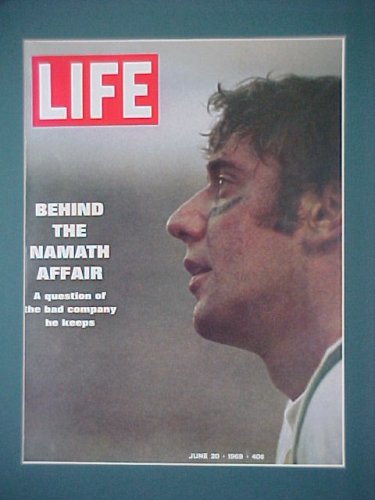 Joe Namath New York Jets June 20 1969 Life Magazine Professionally Matted Cover Ready For Framing