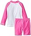 Flap Happy Little Girls' Rash Guard Swim Top and Swim Short Set