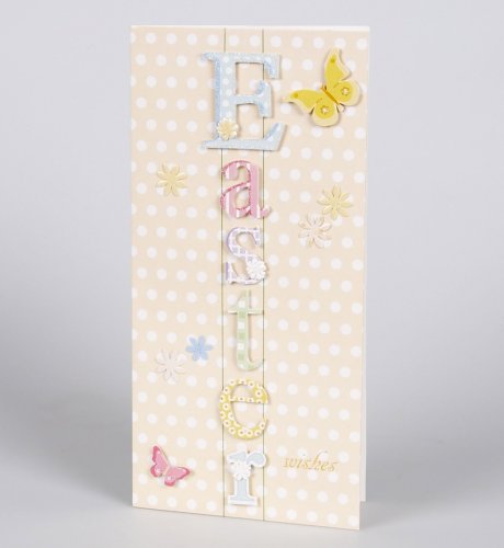 Easter Letters on String Handcrafted Easter Card
