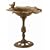 Vine Leaf Pedestal Bird Bath - Rust Effect