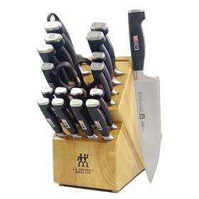 J.A. Henckels Twin Four Star II 20-Piece Block Set with Bonus Cookbook CD