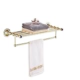 Rozin バスルーム棚 浴室 お風呂用 タオル ラック メッキ タオル ホルダー タオル掛け