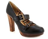 ROUND TOE DOUBLE STRAP MARYJANE HEEL