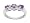 10k White Gold Amethyst 3-Stone Ring, Size 5