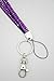 Purple Rhinestone Crystal Lanyard Id Badge Key Card Holder