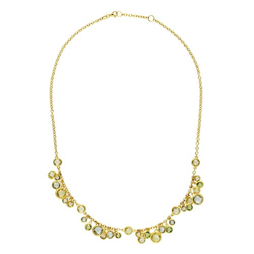 Click here for 18K Gold Yellow Gemstones Necklace prices