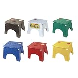 B&R Plastics 101-6AS-ASST EZ Foldz Step Stool - Pack of 6 by B & R Plastics