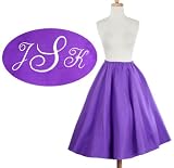Hey Viv! 50s Style Purple Felt Circle Skirt with Monogram