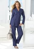 Roamans Plus Size Suitably Attired: Pant Suit With Car Wash Hem by Allison Woods