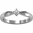 Platinum Solitaire Diamond Ring - 0.10 Ct.