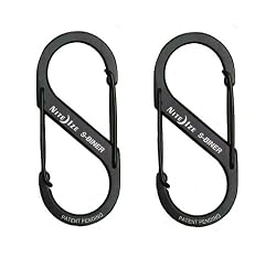 Nite Ize SB1-2PK-01 Size-1 S-Biner, Black, 2-Pack