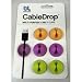 Bluelounge Design CableDrop Multi-purpose Cable Clips Bright Colors Pack of 6